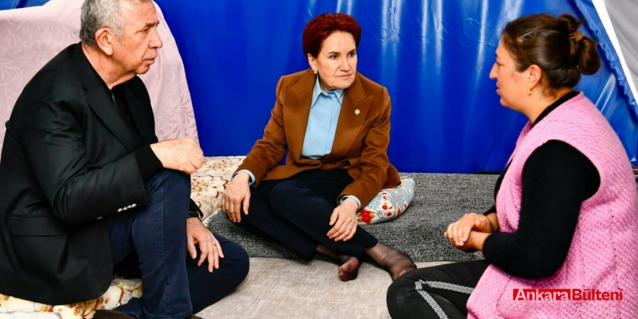 Mansur Yavaş ve Meral Akşener'den deprem bölgesi ziyareti!