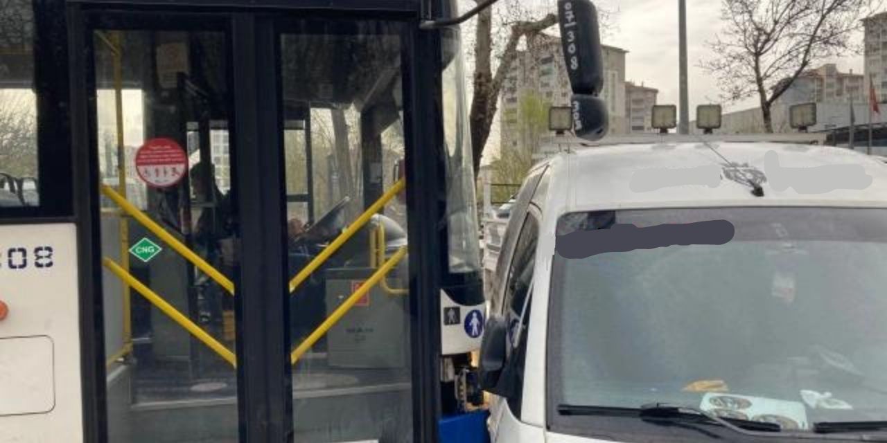 EGO otobüs şoförü tartıştığı kişinin aracını metrelerce sürükledi!