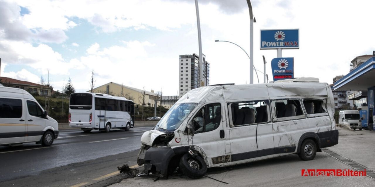 Ankara Pursaklar'da korkutan kaza meydana geldi!